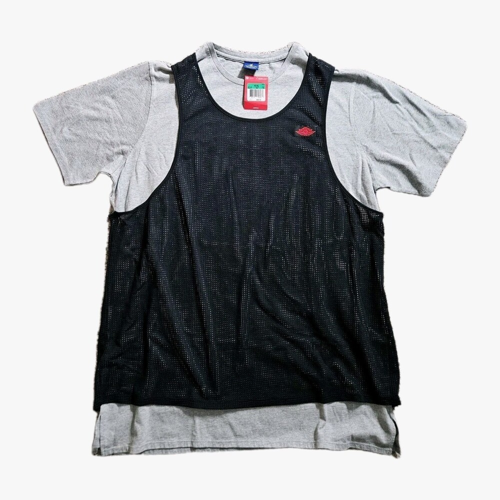NEW - Nike Jordan S/S Tee Mesh Overlay Grey 884271-063 Size XL (SOLD OUT)